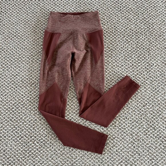 Beyond Yoga Space Dye Colorblock Leggings, Rust Small - Picture 2 of 7
